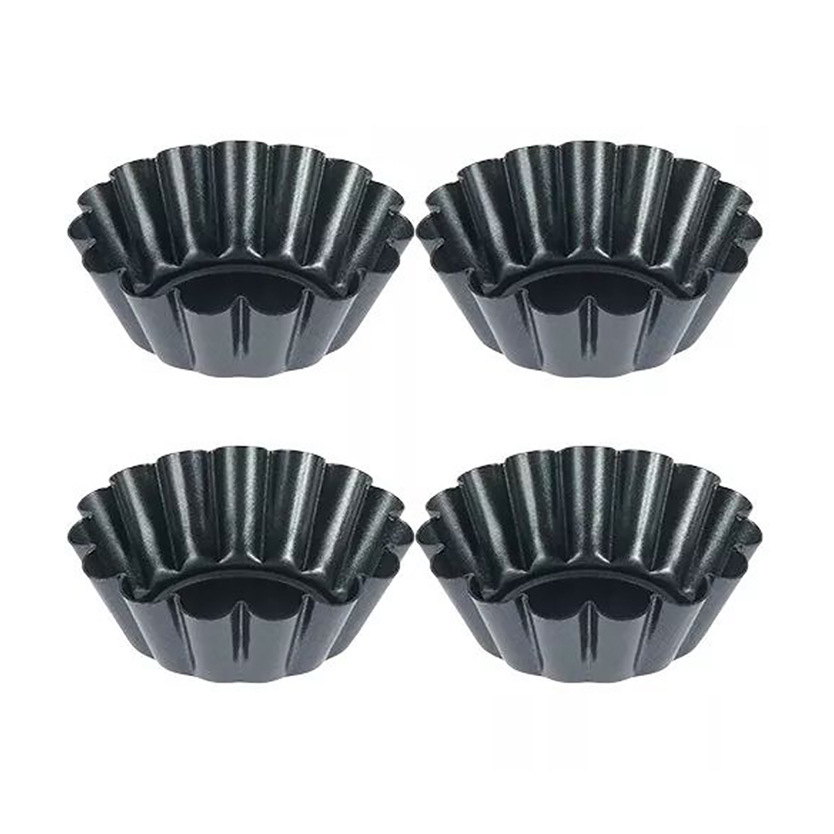 Egg Waffle Pan - 4PCS Mini Round Nonstick Tart Pan