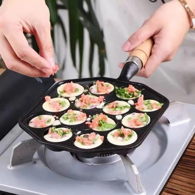 Baking Takoyaki Pan 14 Holes G - Cast Iron Corn ulasan dan harga