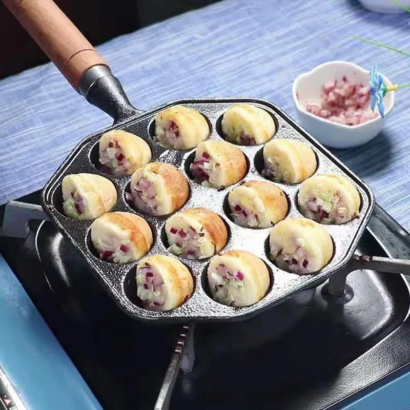 Baking Takoyaki Pan 14 Holes G - Cast Iron Corn ulasan dan harga