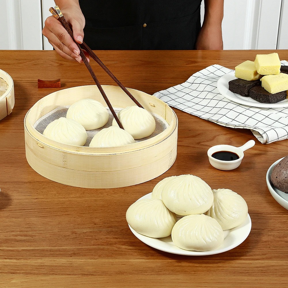 Bamboo Steamer Basket with Lid - Bao Steamer Bamboo ulasan dan harga