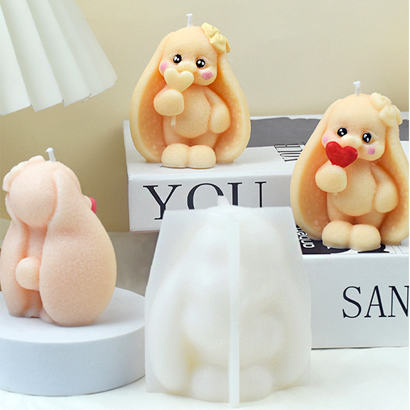 3D Long-eared Rabbit Silicone  - Bunny Cake Mold ulasan dan harga