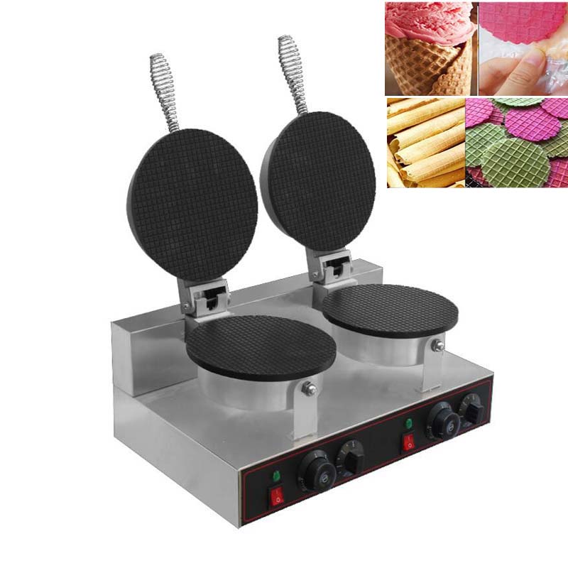 Commercial Double Round Waffle - Waffle Cone Maker ulasan dan harga