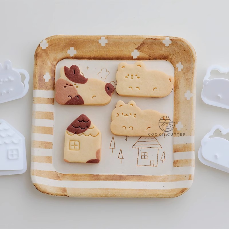 Cartoon Animals Cookie Cutter  - Bunny Cake Mold ulasan dan harga