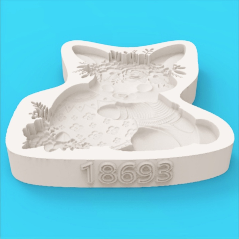 Easter Wreath Bunny Silicone B - Bunny Cake Mold ulasan dan harga
