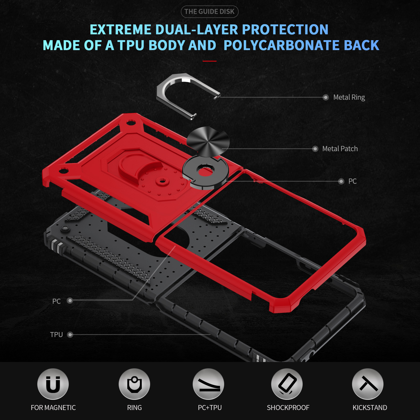 Military-grade Shockproof Phon - Taco Stand Holder ulasan dan harga