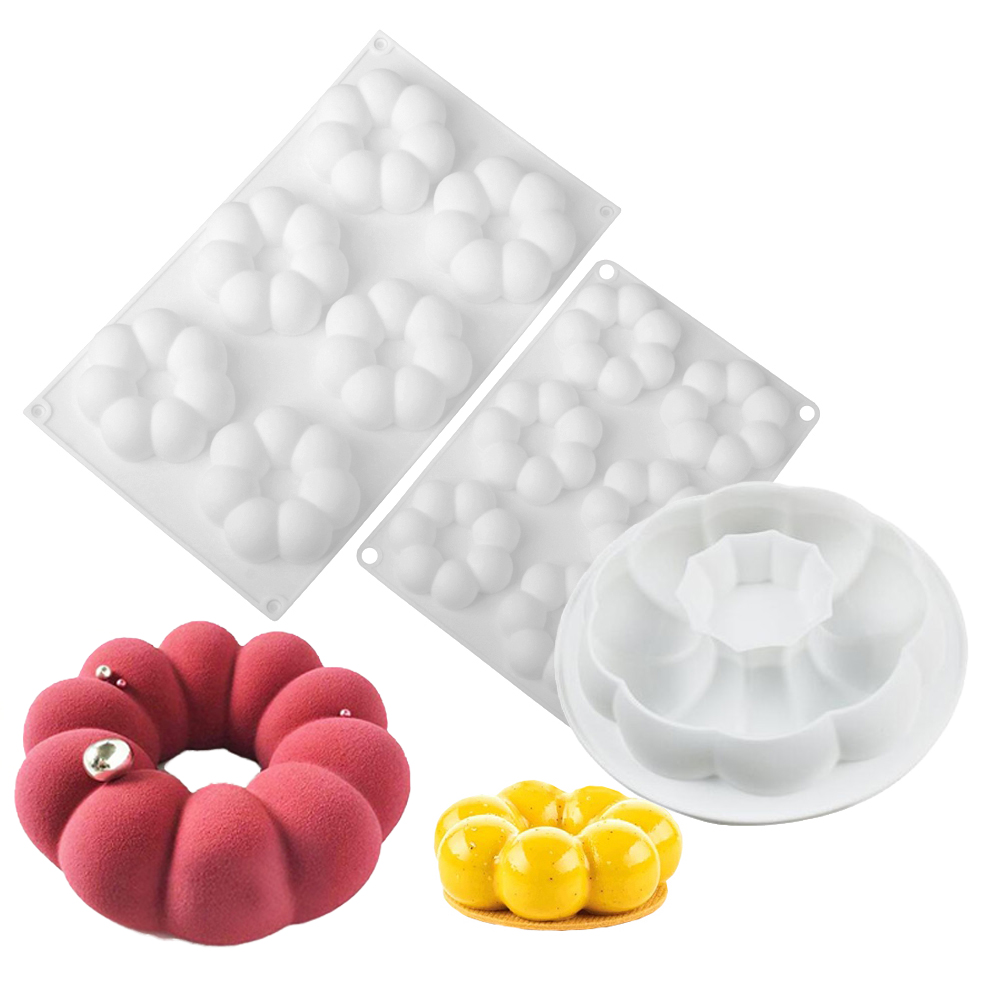 1 or 6 Cells Petal Shaped Donu - Donut Mold Silicone ulasan dan harga