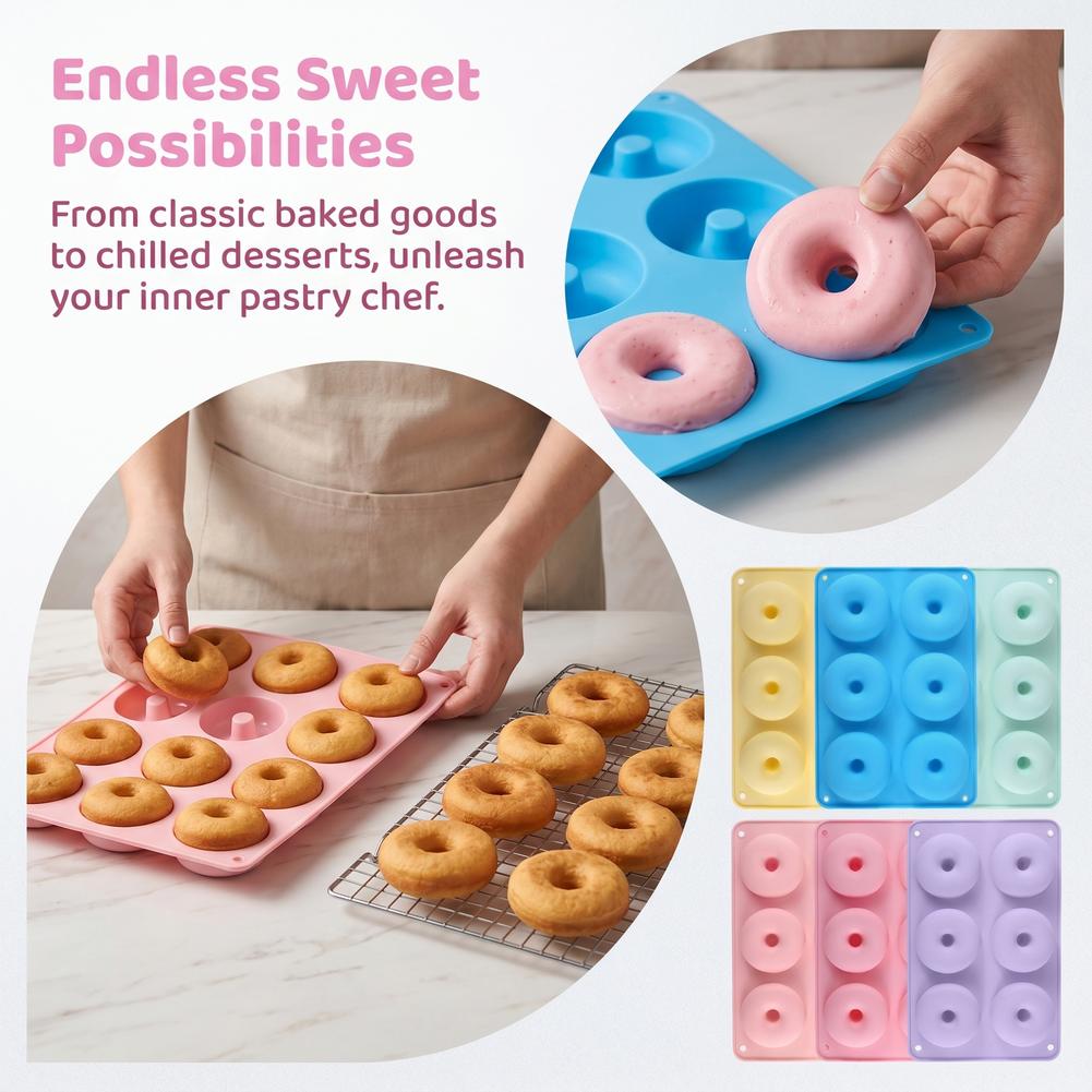 1PC Silicone Donut Mold Baking - Donut Mold Silicone ulasan dan harga