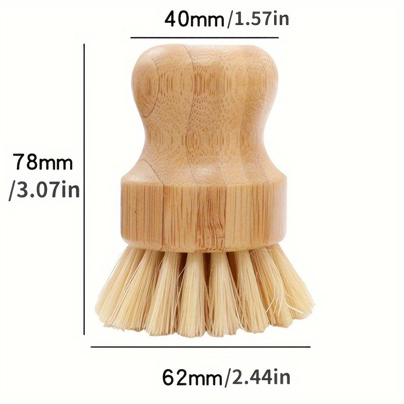 Bamboo Dish Scrub Brush Soap D - Cast Iron Corn ulasan dan harga