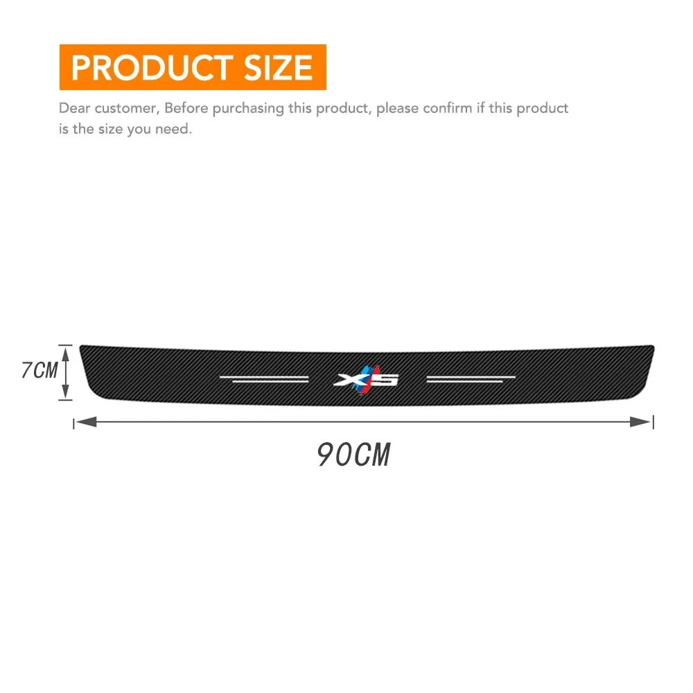 1PC Car Trunk Door Sill Protec - Crepe Pan Carbon ulasan dan harga