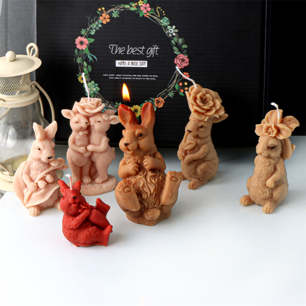 3D Flower Rabbit Candle Silico - Bunny Cake Mold ulasan dan harga