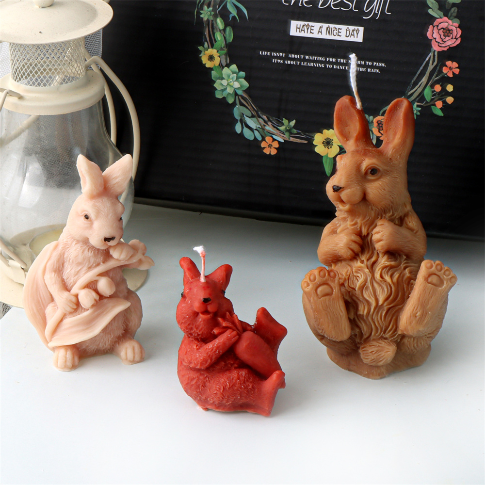 3D Flower Rabbit Candle Silico - Bunny Cake Mold ulasan dan harga