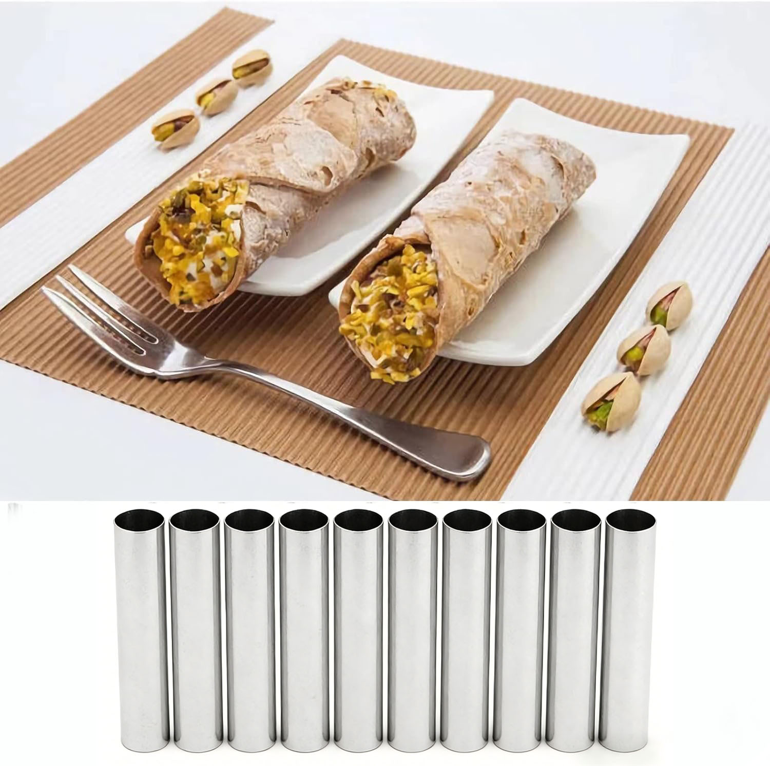 10/20PCS Cannoli Tubes, Food G - Danish Pancake Pan ulasan dan harga