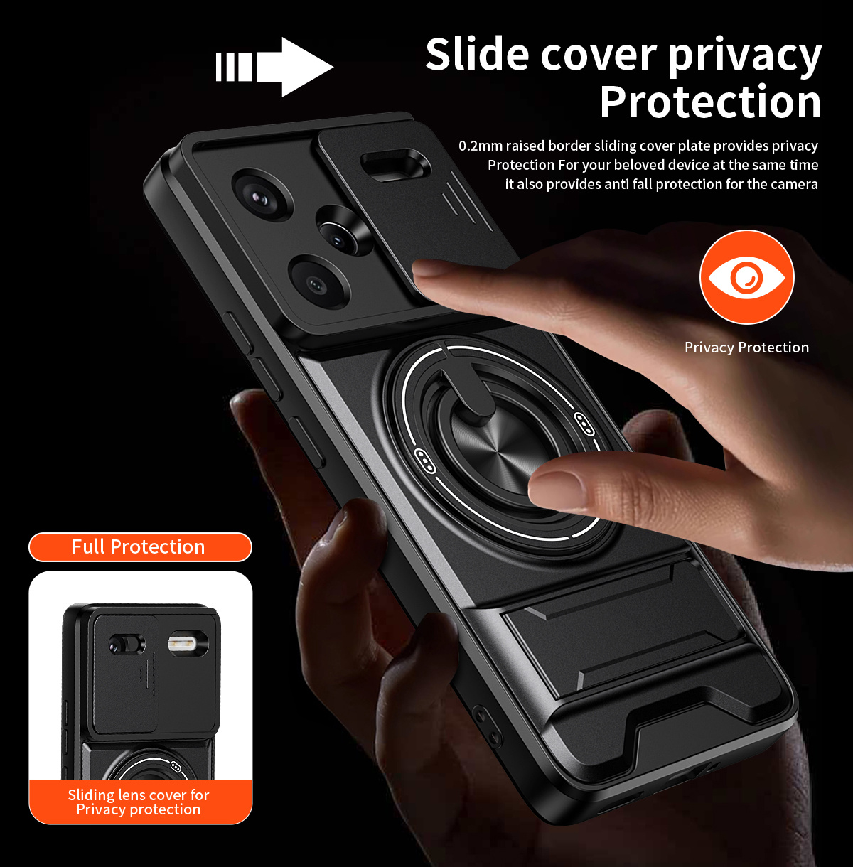 Lens Slide Camera Phone Case f - Taco Stand Holder ulasan dan harga