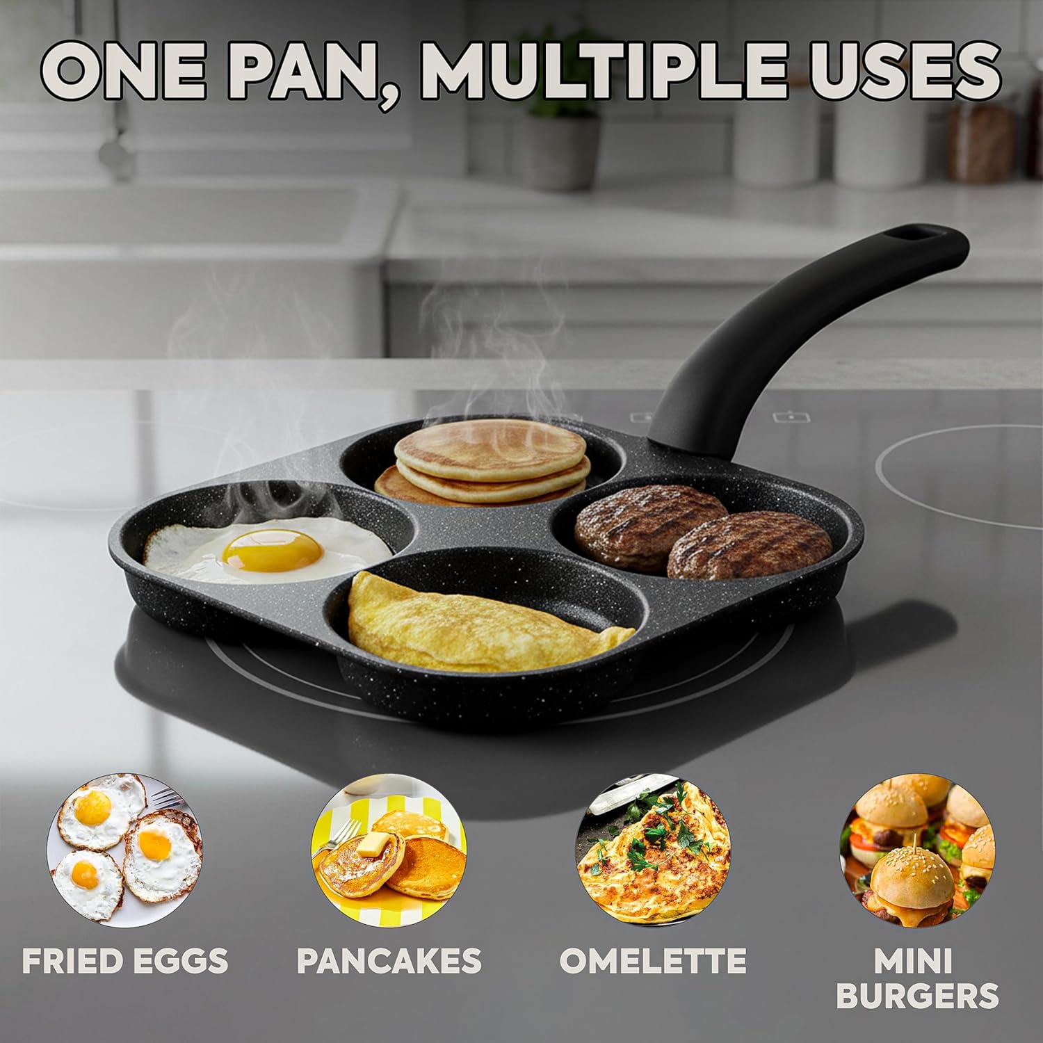 Egg Frying Pan Nonstick Pancak - Egg Waffle Pan ulasan dan harga