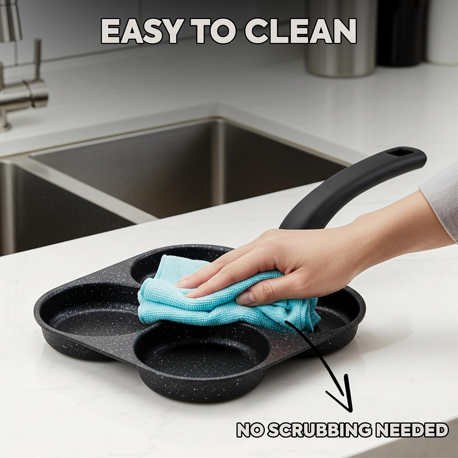 Egg Frying Pan Nonstick Pancak - Egg Waffle Pan ulasan dan harga