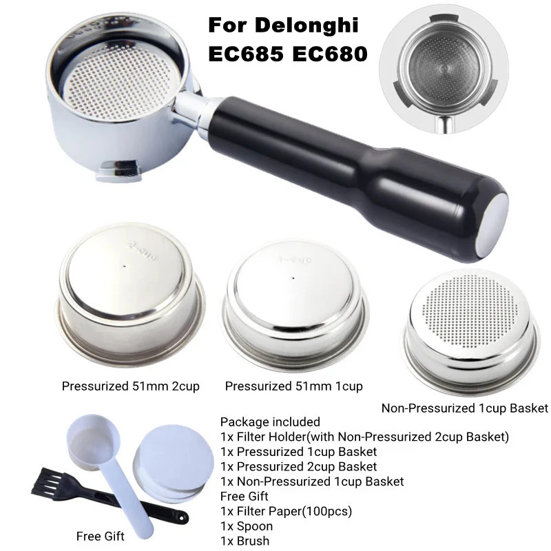 51mm Coffee Bottomless Portafi - Delonghi Espresso Magnifica ulasan dan harga